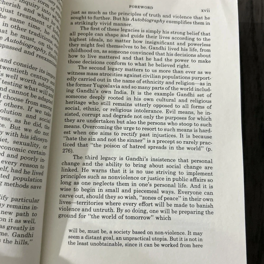 Gandhi Lot of 2 Books: Gandhi Reader + Autobiography  Read